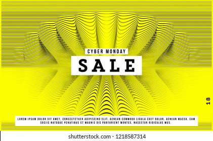 Cyber Monday abstract poster design. creative concept background and place for text. eps 10 vector