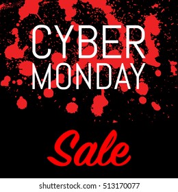 Cyber Monday Advertising Poster Design Vector Template