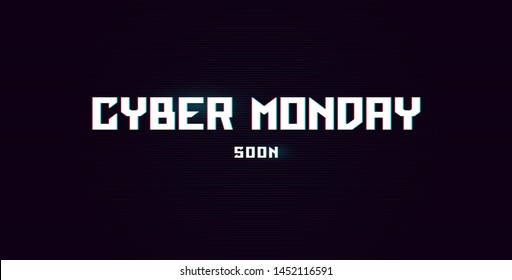 Cyber Monday advertising template. Banner for web and print promo. Vector illustration EPS10