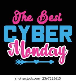 Cyber Monday awesome retro typography design for t-shirt, cards, frame artwork, bags, mugs, stickers, tumblers, phone cases, print etc.