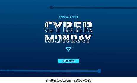 Cyber Monday Background con área de copia. Adecuado para la promoción del evento del lunes cibernético