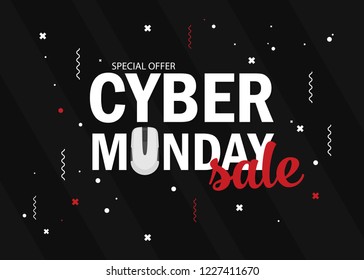 Cyber Monday background design. EPS 10 vector illustration