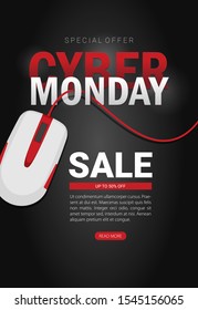 Cyber Monday background design. EPS 10 vector illustration