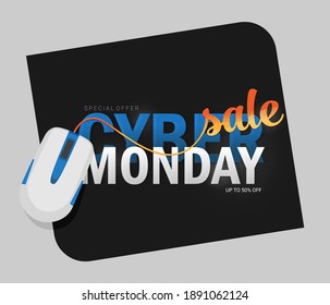 Cyber Monday background design. EPS 10 vector illustration