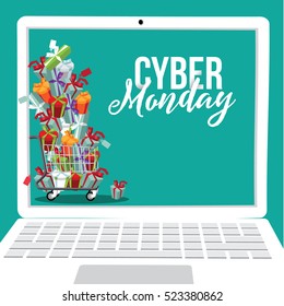 Cyber Monday background design. EPS 10 vector illustration