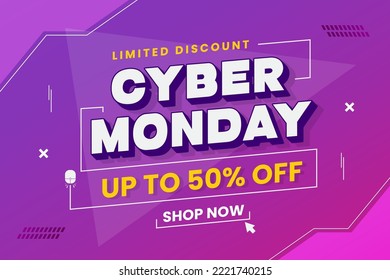 Cyber Monday background design template easy to customize simple and elegant design