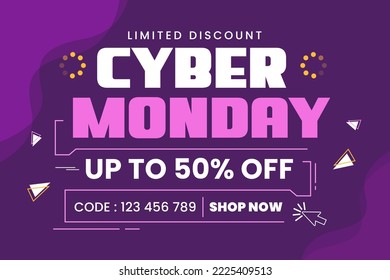 Design-Vorlage für Cyber-Montag-Hintergrund, einfach und elegant