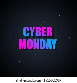 Cyber monday background illustration vector