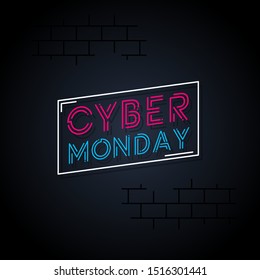 Cyber monday background illustration vector
