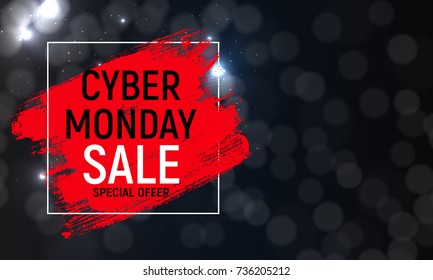 Cyber Monday Background Sale Concept. Vector Illustration EPS10