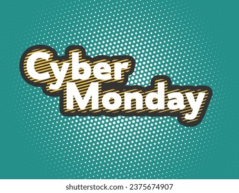 Cyber Monday background template design. Vector illustration
