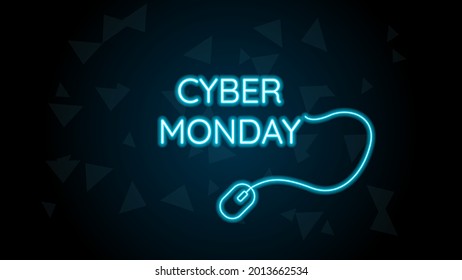 Cyber Monday Background. Vector Design Banner Sale Discount Invitation Web Poster Flyer Stylish Brochure, Greeting Card Template