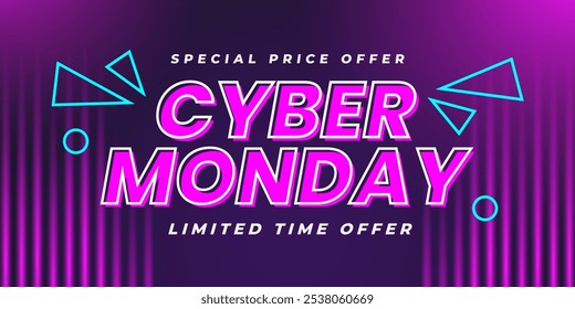 Cyber Monday banner background for Promotion sale poster