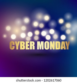 Cyber Monday banner design. Vector illustration