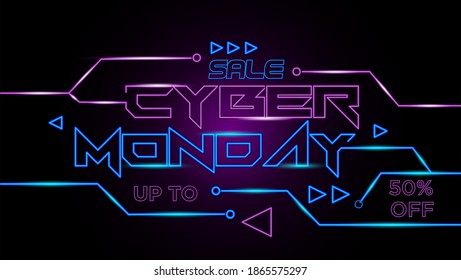 Cyber Monday Banner Light Text 