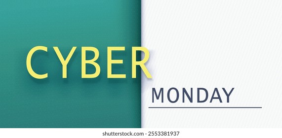 Un Anuncio Cyber Monday en la espalda texturizada