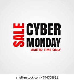 Cyber Monday banner on white background