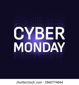 Cyber Monday banner template vector