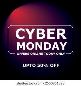 CYBER MONDAY BANNER. VEKTOR. GESCHICHTE. POST