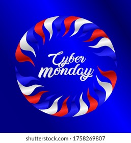 cyber monday, beautiful template banner with youth theme. vector design illustration, graphics elements for t-shirts, the sign, badge or greeting card and background photo booth