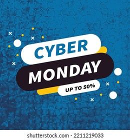 cyber Monday best sale poster flyer or social media post design