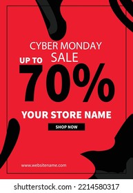cyber Monday best sale poster flyer or social media post design