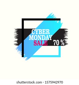 cyber monday big sale advertisement template special offer concept holiday shopping discount poster vector illustration
