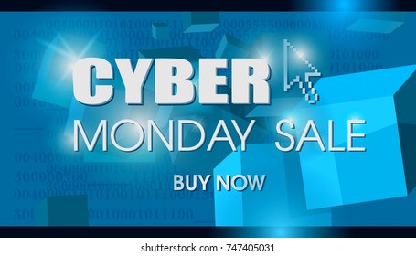 Cyber monday, Big Sale, creative template on flat design