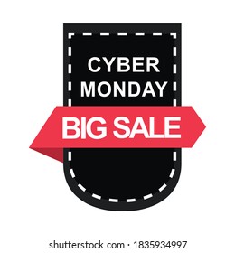 cyber monday, big sale offer special ecommerce vector illustration