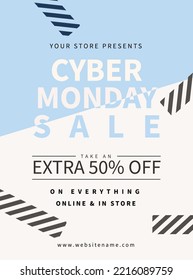 Cyber Monday Big Sale Poster Flyer Or Social Media Post Design