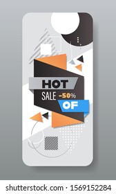 cyber monday big sale sticker advertisement special offer concept holiday shopping discount smartphone screen online mobile app vertical vector illustration