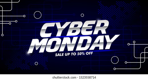 Cyber monday binary background. Annual sale illustration