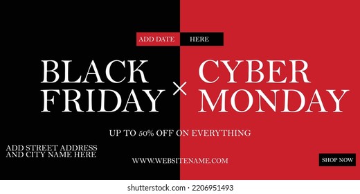 cyber Monday black Friday web banner dlyer or social media post design