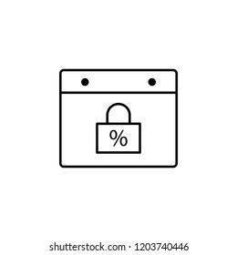 cyber Monday in browser icon. Element of cyber monday icon for mobile concept and web apps. Thin line cyber Monday in browser icon can be used for web and mobile