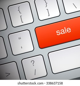 Cyber Monday button on keyboard, online shopping and marketing concept, vector illustration.