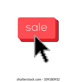 Cyber Monday button on keyboard, online shopping and marketing concept, vector illustration.