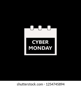 cyber monday calendar vector icon. flat cyber monday calendar design. cyber monday calendar illustration for graphic 