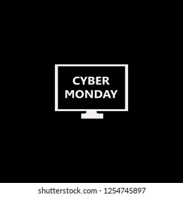 cyber monday computer vector icon. flat cyber monday computer design. cyber monday computer illustration for graphic 
