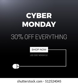 Cyber monday concept design for banner, flyer and advertisement
