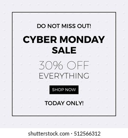 Cyber monday concept design for banner, flyer and advertisement