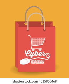 Cyber Monday concept with ecommerce icons design, vector illustration eps 10