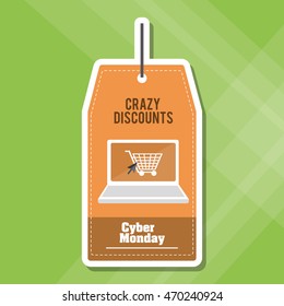 Cyber Monday concept with icon design, vector illustration 10 eps graphic.