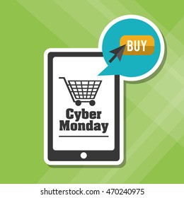 Cyber Monday concept with icon design, vector illustration 10 eps graphic.