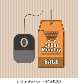Cyber Monday concept with icon design, vector illustration 10 eps graphic.