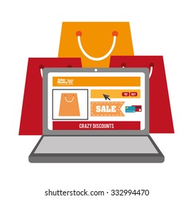 Cyber monday concept with sale icons design, vector illustration 10 eps graphic.