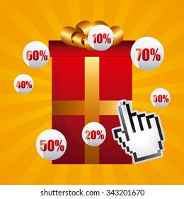 Cyber Monday concept with sale icons design, vector illustration 10 eps graphic
