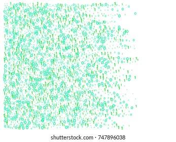 Cyber Monday Confetti. Computer Technology Futuristic Background. Falling Down binary circuit. Electronic Devices, Gadgets, Internet Networking Technological Background. Cyber Monday Confetti in Green