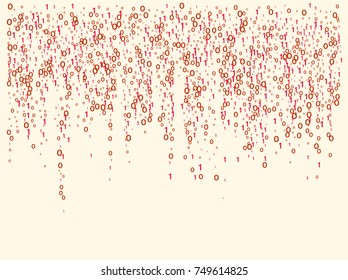 Cyber Monday Confetti. Computer Technology Futuristic Background. Virtual Reality, Digital Database, Big Data Global Network. Falling Down Binary Circuit. Female Programmers Pink Cyber Monday Confetti