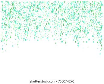 Cyber Monday Confetti. Computer Technology Futuristic Background. Falling Down binary circuit. Electronic Devices, Gadgets, Internet Networking Technological Background. Cyber Monday Confetti in Green