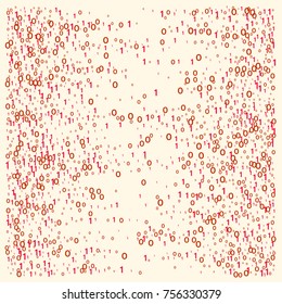 Cyber Monday Confetti. Computer Technology Futuristic Background. Virtual Reality, Digital Database, Big Data Global Network. Falling Down Binary Circuit. Female Programmers Pink Cyber Monday Confetti